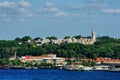 Panaromic View of the city from the galat Tower Golden Horn Bosphorus.