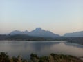Panaromic view of lake and mountain
