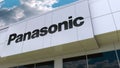 Panasonic Corporation logo on the modern building facade. Editorial 3D rendering