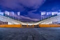 Panathenaic stadium in Athens, Greece hosted the first modern Olympic Games in 1896, also known as Kalimarmaro.