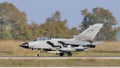 Panavia Tornado IDS fighter bomber with variable sweep wing of Italian Air Force Royalty Free Stock Photo