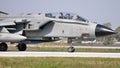 Panavia Tornado IDS fighter bomber with variable sweep wing of Italian Air Force Royalty Free Stock Photo