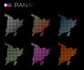 Panay dotted map set. Royalty Free Stock Photo