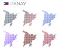 Panay dotted map set. Royalty Free Stock Photo