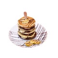 Pancake with blueberries Royalty Free Stock Photo