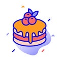 Pancake, cake, food, chocolate fully editable vector icons