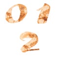 Pancake capital letter alphabet - digits 0-2