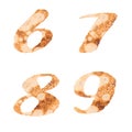 Pancake capital letter alphabet - digits 6-9