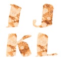 Pancake capital letter alphabet - letters I-L