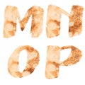 Pancake capital letter alphabet - letters M-P