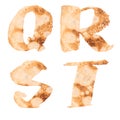 Pancake capital letter alphabet - letters Q-T