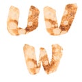 Pancake capital letter alphabet - letters U-W