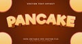Pancake cartoon style 3d editable text Royalty Free Stock Photo