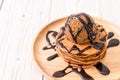 pancake with chocolate ice-cream Royalty Free Stock Photo