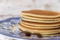 Pancake with chocolate Royalty Free Stock Photo