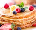 Pancake. Crepes With Berries