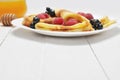 Pancake - Crepes with berries and honey Royalty Free Stock Photo