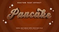 Pancake 3D Editable Text Effect Royalty Free Stock Photo