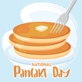 Pancake day poster Traditional food Vector