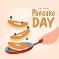 Pancake day poster Traditional food Vector