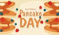 Pancake day poster Traditional food Vector