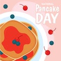 Pancake day poster Traditional food Vector