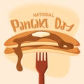 Pancake day poster Traditional food Vector