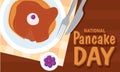 Pancake day poster Traditional food Vector