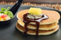 Pancake with honey and butter