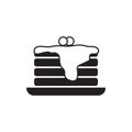 pancake icon illustration Royalty Free Stock Photo