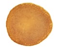 Pancake isolated on white background, top view. One plain pancake. Dorayaki Royalty Free Stock Photo