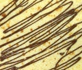 Pancake with melted chocolate texture background.