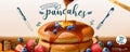 Pancake mix banner ads Royalty Free Stock Photo