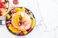 pancake with mix fruits Royalty Free Stock Photo