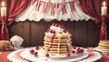 Pancake Perks Exciting Giveaways for National Pancake Day.AI Generated Royalty Free Stock Photo