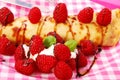 Pancake with raspberry Royalty Free Stock Photo