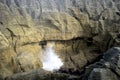 Pancake rock water stream