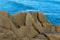 Pancake Rocks in Paparoa National Park, Punakaki rocks Royalty Free Stock Photo