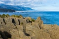 Pancake Rocks in Paparoa National Park, Punakaki rocks Royalty Free Stock Photo