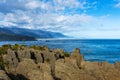 Pancake Rocks in Paparoa National Park, Punakaki rocks Royalty Free Stock Photo