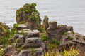 Pancake Rocks. Rocky shore. Paparoa national park, South Island, New Zealand Royalty Free Stock Photo