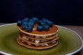 Pancake stack with cottage cheese