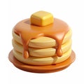 A pancake stack icon with syrup Royalty Free Stock Photo