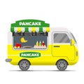 Pancake street food vector caravan trailer