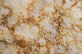 Pancake surface texture and pattern. Close-up of thin hot pancakes in a plate. Traditional rustic food. Graphic resource Royalty Free Stock Photo