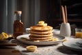 Pancake syrup food. Generate Ai