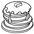 Pancake vector eps illustration by crafteroks