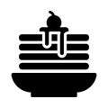 Pancake vector glyph flat ic on Royalty Free Stock Photo