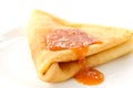 Pancakes with apricot jam