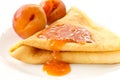 Pancakes with apricot jam